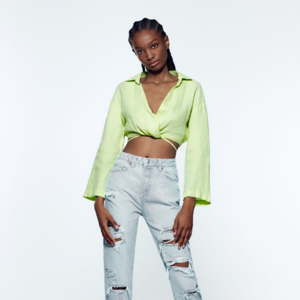 Zara wrap shirt